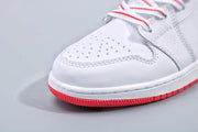 Nike Air Jordan 1 Low White and Pink Women's Sneakers
