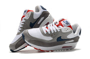 Nike Air Max 90 White Grey Red Sneakers