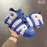 Nike Air More Uptempo Sneakers in Blue and White