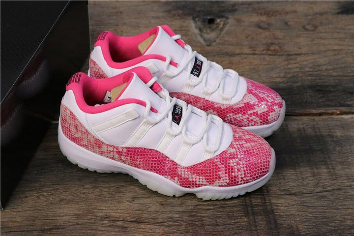 Air Jordan 11 Retro Low Pink Snakeskin Women's Sneakers