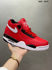Nike Air Flight 89 High-Top Sneakers Red White Black