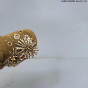 GG-CC Firework Embellished Brown Mule Clogs