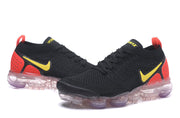 Nike Air VaporMax Flyknit 2 Black and Yellow Sneakers