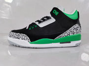 Jordan 3 Black Green Elephant Print Sneakers