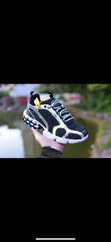 Nike Black and White Chunky Sneakers with Yellow Accent