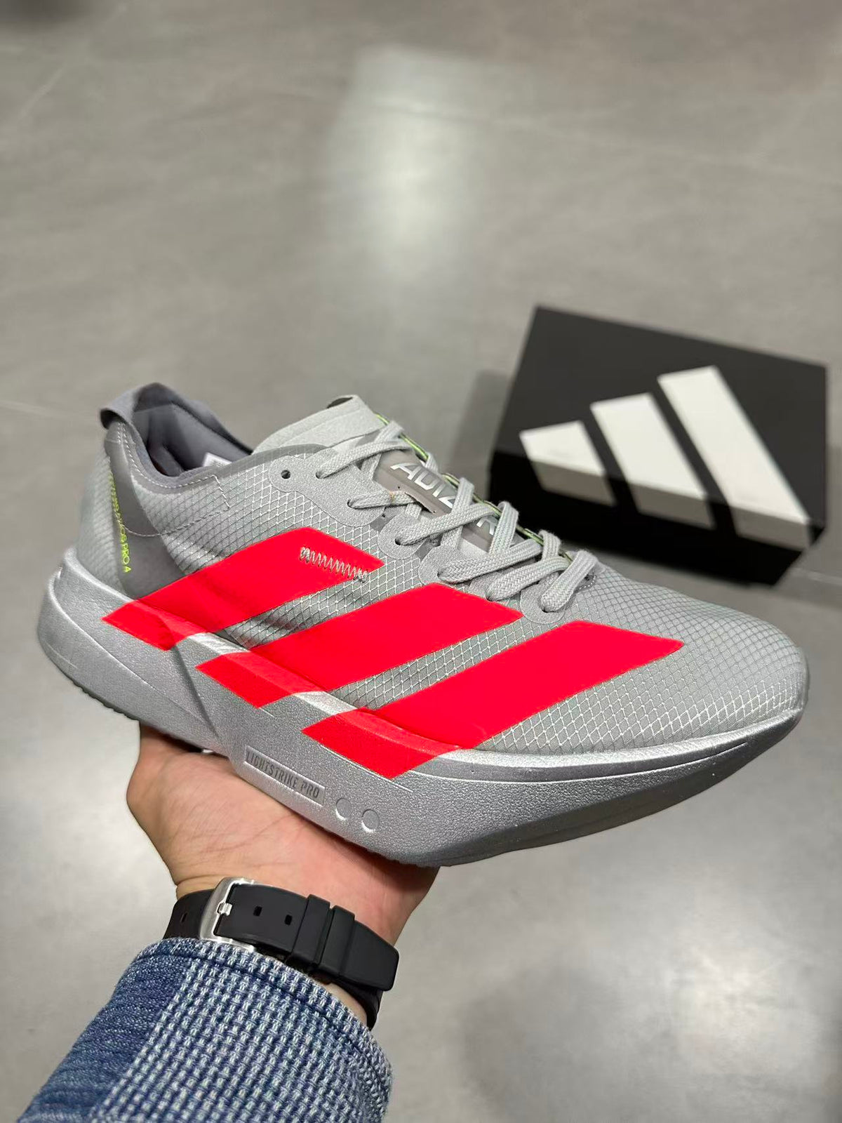 adidas Adizero Prime X 2.0 STRUNG Running Shoes Grey Red