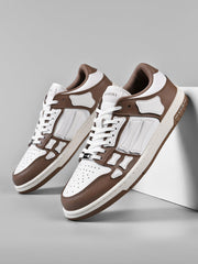 AMIRI Low-Top Sneakers in Brown and White