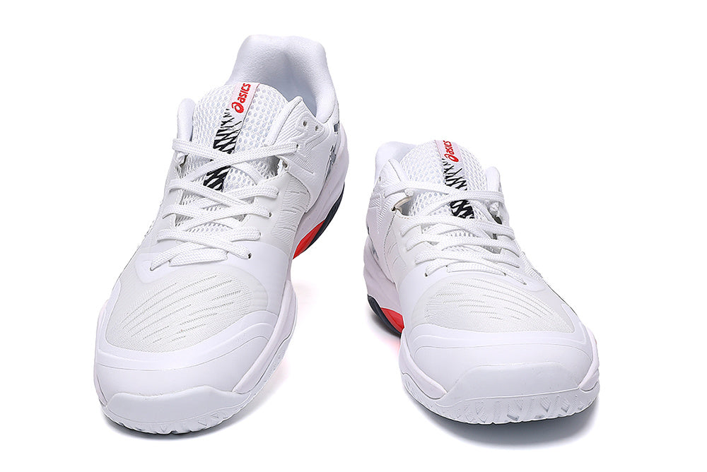 ASICS White, Navy and Red Court Sneakers