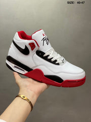 Nike Air Flight 89 High-Top Sneakers White Red Black