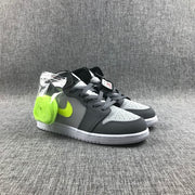 Air Jordan 1 Mid Grey Volt Sneakers 554724-072