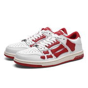 AIVIIRI White and Red Low-Top Sneakers MFS003-124