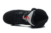 Jordan Air Jordan 5 Retro Black and Silver High-Top Sneakers