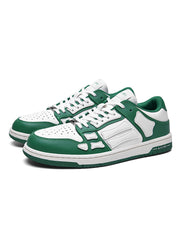 AIMIR Green and White Low-Top Sneakers FS003-344