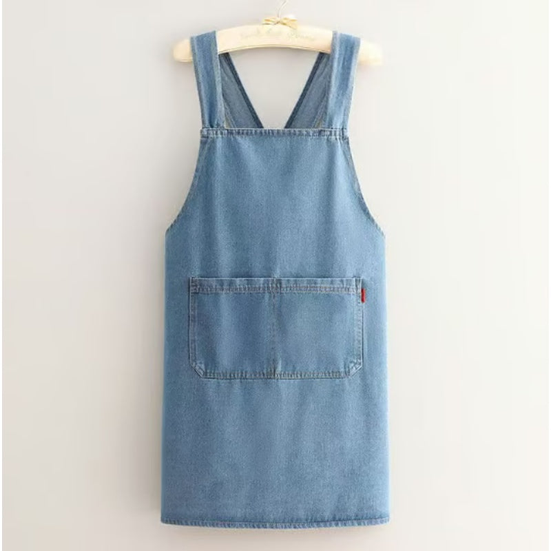 Adult Jour Apron - Lightweight Cotton Apron with Front Pocket, Ideal for Everyday Use, Waist Strap