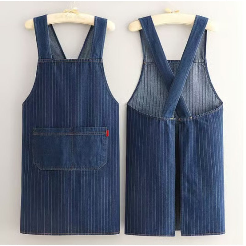 Adult Jour Apron - Lightweight Cotton Apron with Front Pocket, Ideal for Everyday Use, Waist Strap