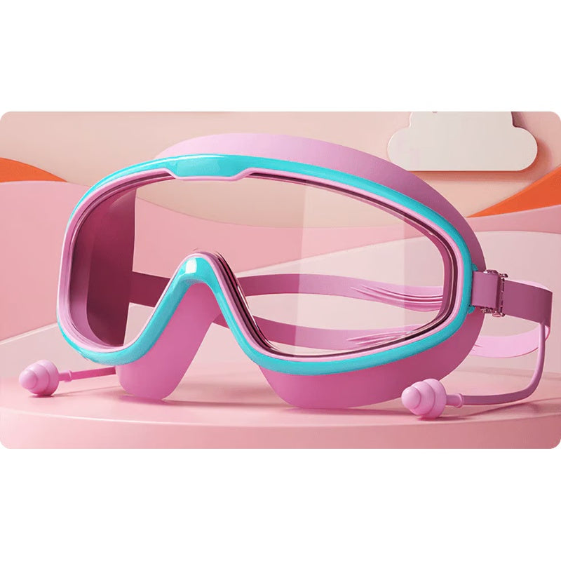 Anti-Fog Swimming Goggles for Kids with Nose Clip & Ear Plugs
