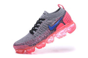Nike Air VaporMax Flyknit 2 Grey and Bright Crimson Sneakers