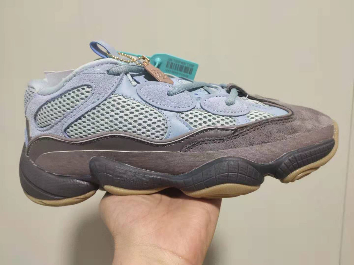 Adidas Yeezy 500 FV2238 Sneakers, Blue and Brown