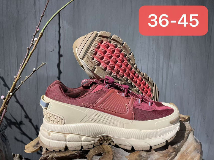 Nike F7 II Burgundy and Beige Chunky Sneakers