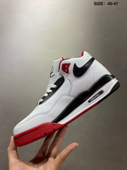 Nike Air Flight 89 High-Top Sneakers White Red Black
