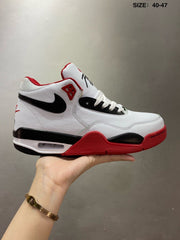 Nike Air Flight 89 High-Top Sneakers White Red Black