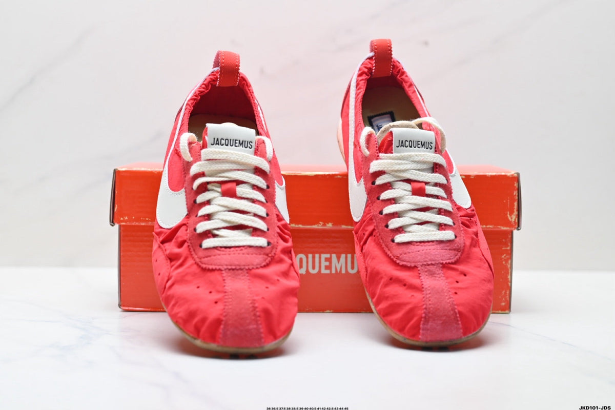 Nike Jacquemus Low-Profile Sneakers in Red and White