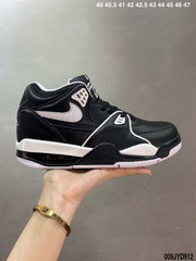 Nike Air Flight Black and White Basketball Sneakers