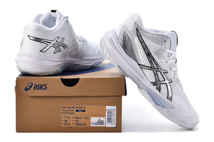 ASICS Sky Elite FF MT 3 White Silver Volleyball Shoes