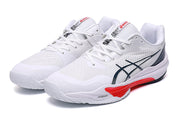 ASICS White, Navy and Red Court Sneakers