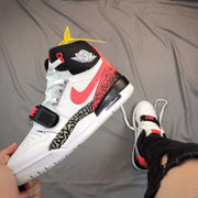 Jordan Legacy 312 Basketball Shoes White Black Red
