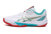 ASICS Court Shoes White Turquoise Red