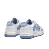 White and Light Blue Low-Top Sneakers MFS003-113