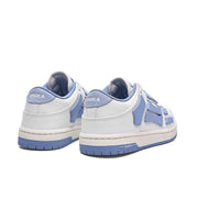 White and Light Blue Low-Top Sneakers MFS003-113
