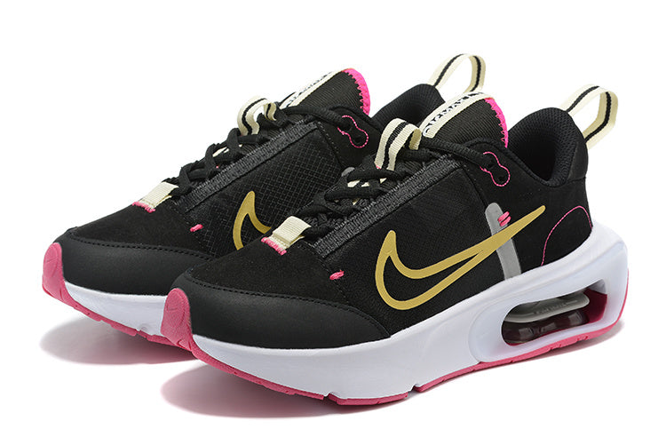Nike Air Max Black and Gold Sneakers with Pink Accents
