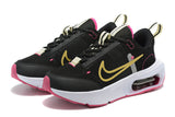 Nike Air Max Black and Gold Sneakers with Pink Accents