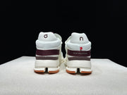 On Cloudnova 2 Sneakers, White and Burgundy