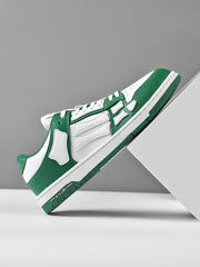 AIMIR Green and White Low-Top Sneakers FS003-344