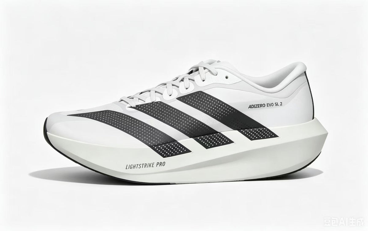 Adizero Evo SL 2 White Black Running Shoes