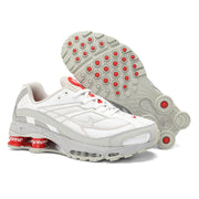 Nike Shox Ride 2 Sneakers in White, Gray and Red
