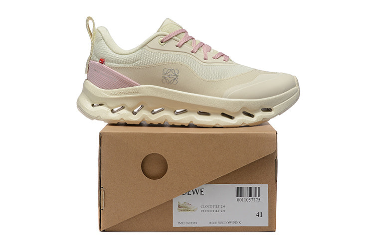On x LOEWE Cloudtilt 2.0 Sneakers in Cream and Pink