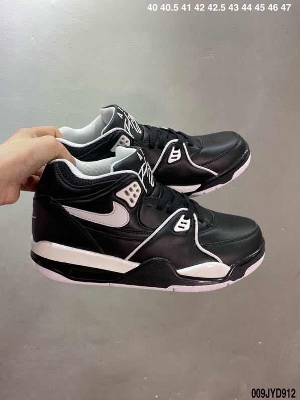 Nike Air Flight Black and White Basketball Sneakers