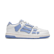 White and Light Blue Low-Top Sneakers MFS003-113