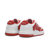 White and Red Low-Top Sneakers MFS003-124