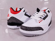 Air Jordan 3 Retro SE White Cement Fire Red Sneakers
