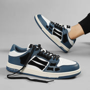 AMIRI Low-Top Sneakers in Navy, White and Black