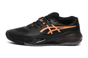 ASICS Gel-Resolution Black and Orange Tennis Shoes