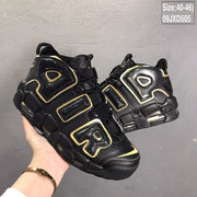 Nike Air More Uptempo Black and Yellow Sneakers 09JXD505