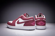 Jordan Air Jordan 1 Low Sneakers White and Burgundy