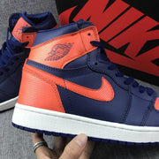 Air Jordan 1 Mid Blue Orange Sneakers AH7389-408