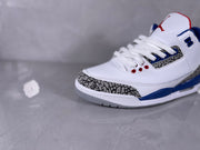 Jordan 3 White and Blue Elephant Print Sneakers